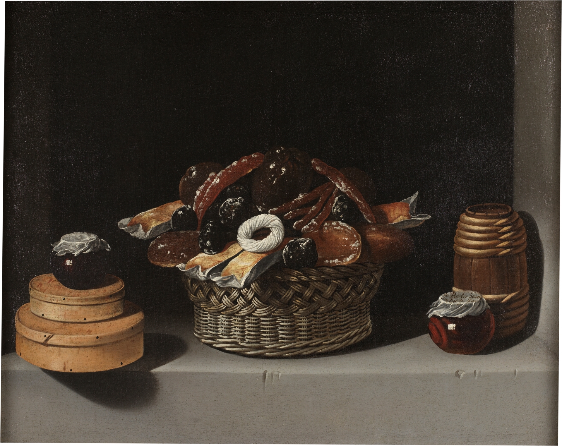 Juan van der Hamen y León - Cesta y caja con dulces, 1622